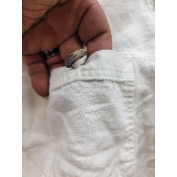 David Dart 100% Linen Pullover Top with Front Pocket, Sz P - Picture 5 of 13